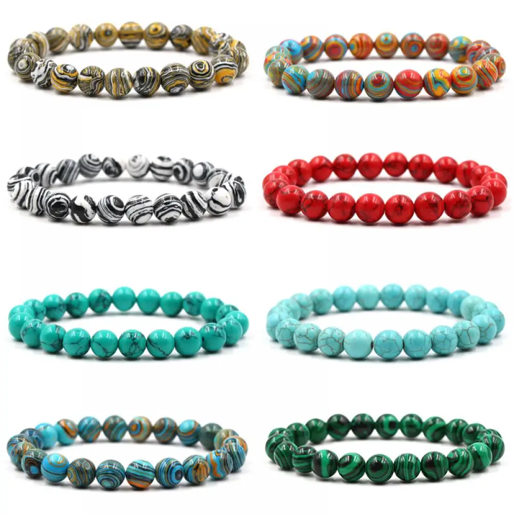 Женский и мужской браслет из натурального камня 8 мм|Браслеты с шармами| |