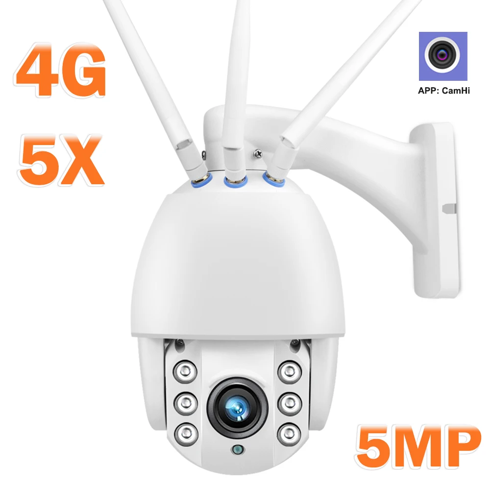 

IP-камера видеонаблюдения с 5-кратным оптическим зумом, 1080P, 5 Мп, 4G