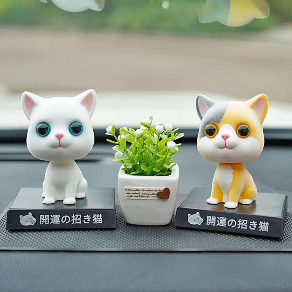 Милая кошка Вибрирующая голова кукла держатель сотового телефона украшение