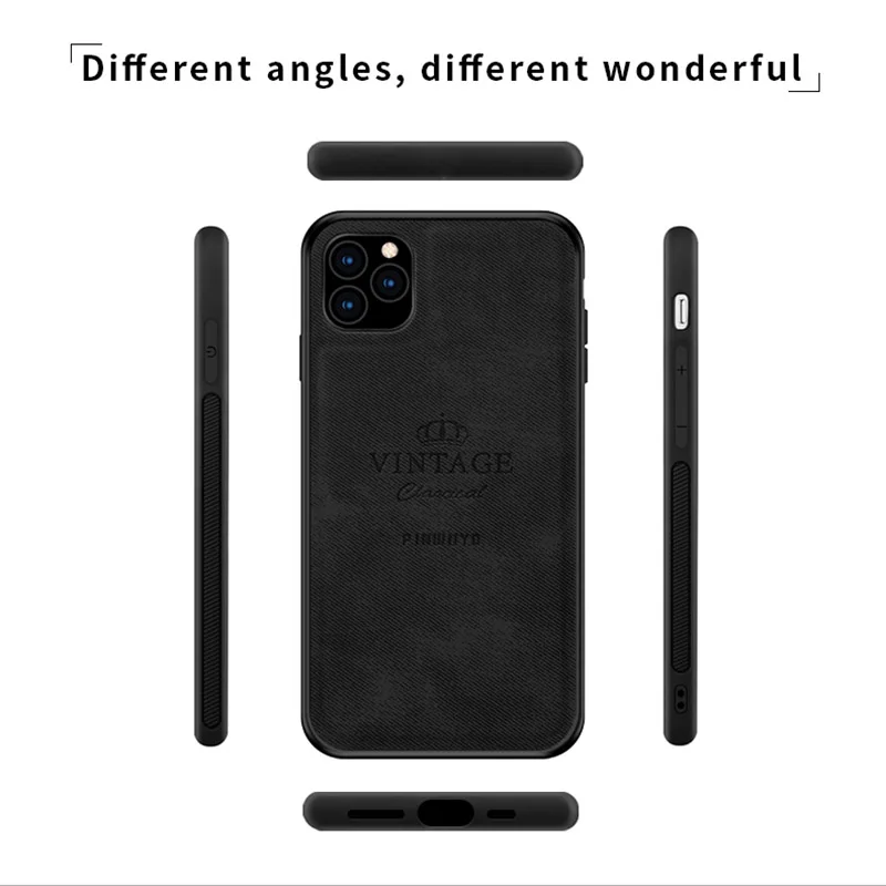 Чехол PINWUYO для iPhone 11 Pro Max чехол тканевый искусственная кожа чехол|Бамперы| |
