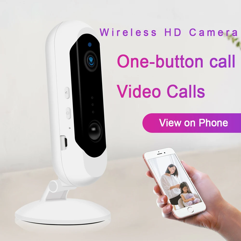 

Taida 1080P HD Battery Powered WiFi Surveillance Camera Wireless Security IP Camera PIR Alarm Record Monitor