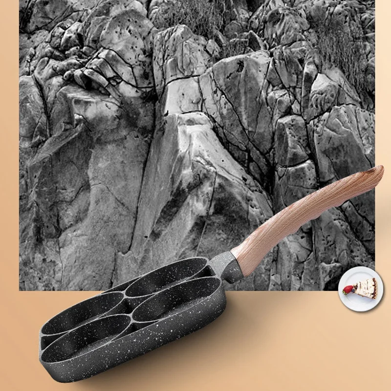 Сковорода для омлета с 4 отверстиями бургеров яиц ветчины блинов сковородок