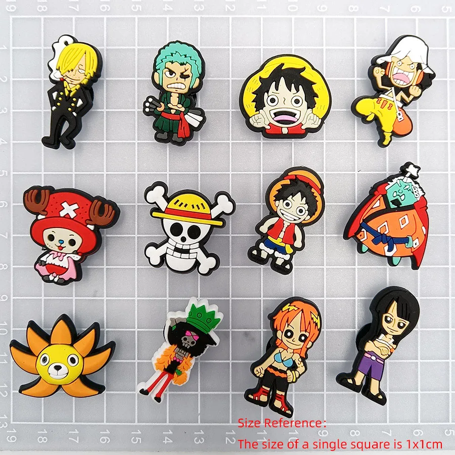 Novelty Design Japan Anime PVC Shoe Charms Sandal Accessories DIY Shoe Buckle Decoration Jibz For Croc Charms Kids Party Gift