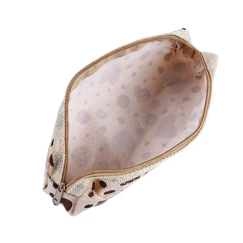

Fashion 2019 Fashion Heart Printed Velvet Cute Cosmetic Bags Long Makeup Case for Woman Female Candy Color Flannel Cosmetic Bag