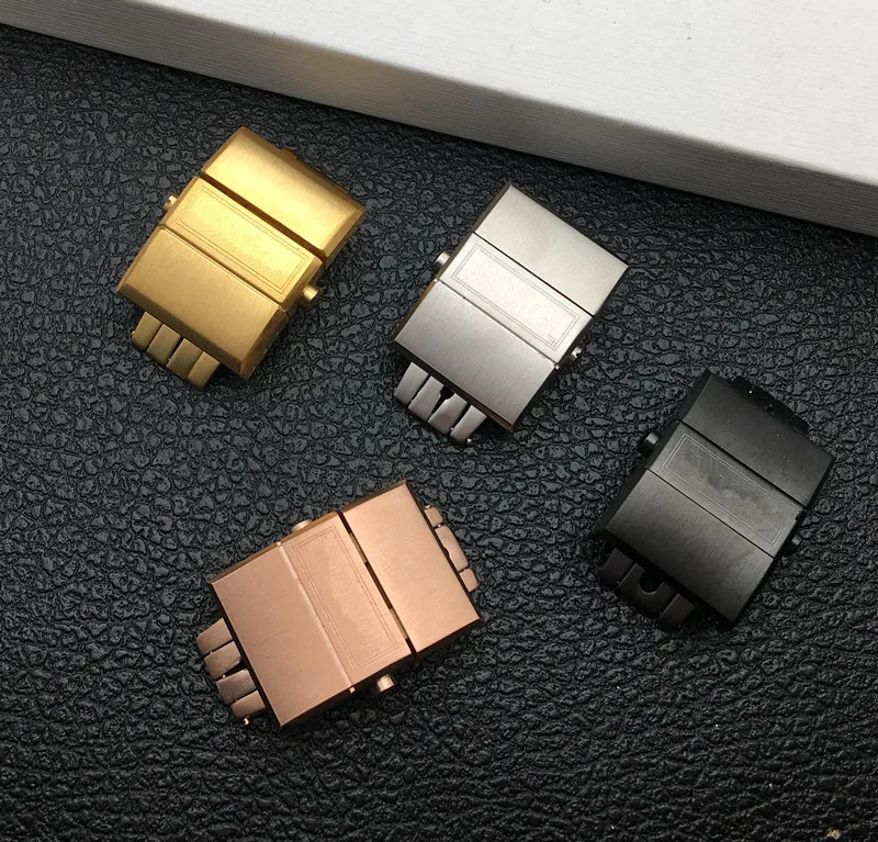 20 мм серебристая розовая золотая черная нержавеющая сталь пряжка-бабочка