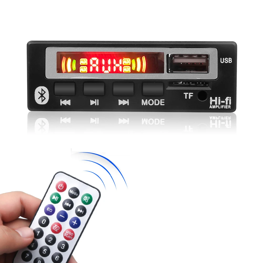 KEBIDU 5 в Bluetooth5.0 MP3 WMA WAV декодер плата 12 беспроводной аудио модуль цветной экран USB TF