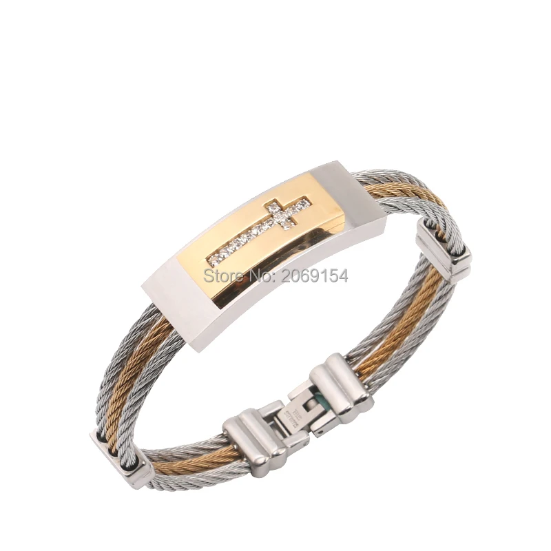 Мужской браслет с крестом очаровательное ювелирное изделие чешский сверлильный