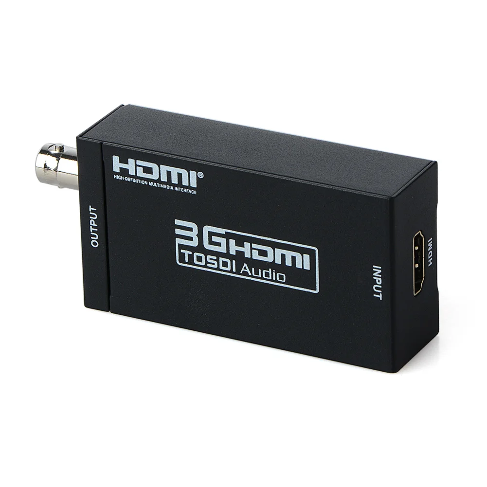 Преобразователь HDMI в SDI мини адаптер 3G с коаксиальным аудиовыходом и адаптером