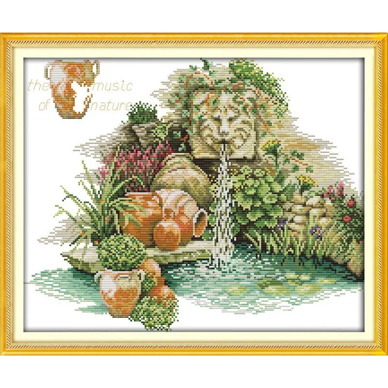 New Arrive Cross Stitches DIY Handmake Needlework The Lion Pool DMC Stitch Kits for Embroidery Knitting Needles Crafts | Дом и сад