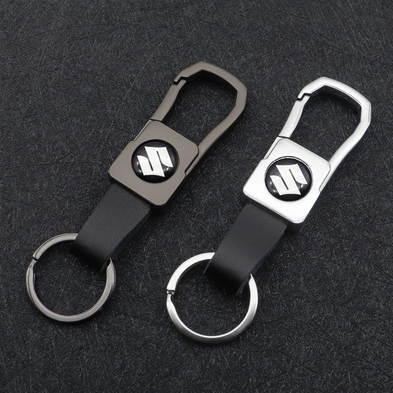

Car keychain metal leather car logo fashion pendant business keychain for SUZUKI- CELERIO Spacia Baleno SX4 VITARA Jimny