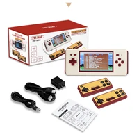 4 3 inch hd wireless two player red and white handheld game consoleretro game player compatible with fc yellow multi cartridge