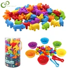 48 радужных сочетающихся игр, познавательное животное, Радужный цвет, моторная тренировка, Монтессори, сенсорное образование, головоломка, игрушка, подарок для детей, WYW