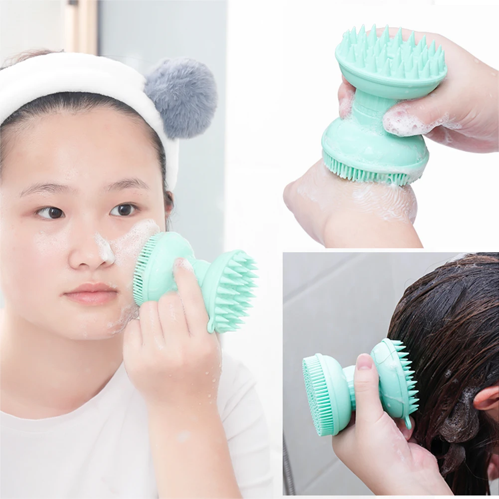 

Новая силиконовая двухсторонняя Бриллиантовая расческа для мытья волос, щетка для душа, ванны, спа, лица