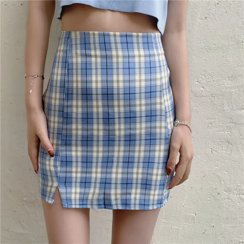 SW синее/зеленое/красное короткое платье в клетку для девочек женские юбки с