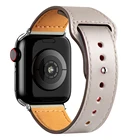Кожаный ремешок для Apple watch band 44 мм 4038 мм 42 мм 41 мм correa 45 мм, аксессуары для браслета iWatch series 7 6 5 4 3 SE