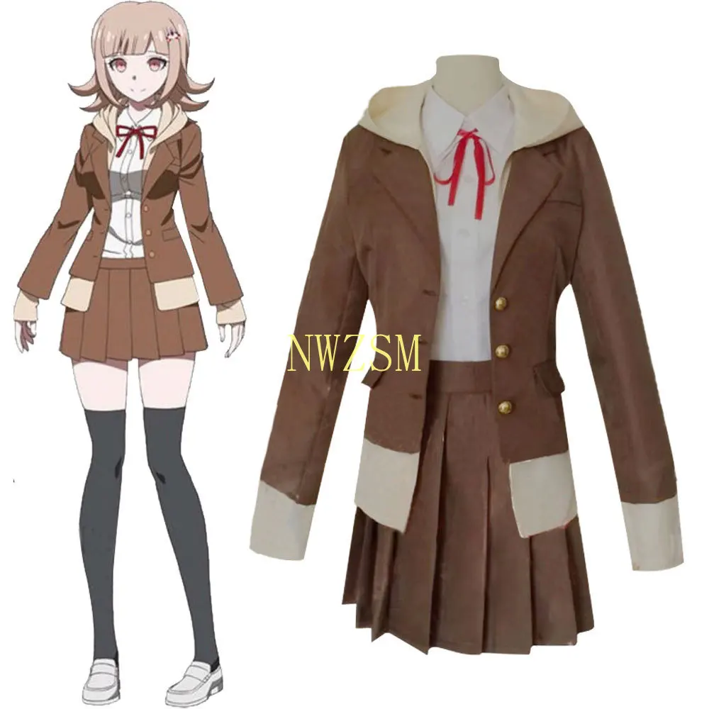 

Danganronpa 3 The End of Hope's Peak High School Despair Arc Chiaki Nanami Uniform Short skirt Cosplay Costume For Halloween