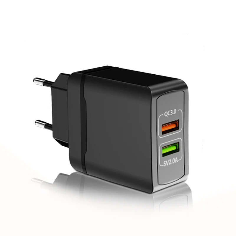 QC3.0 Универсальный двойной USB Зарядное устройство 5V 3.0A быстрой зарядки стены