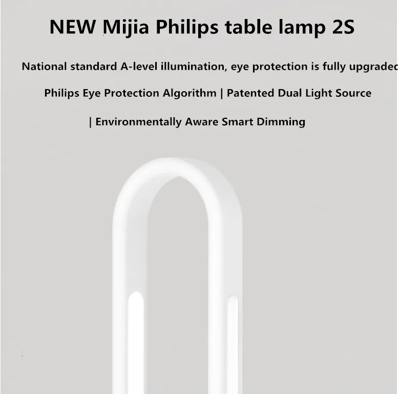 XIAOMI MIJIA Philips настольная лампа 2S светодиодный смарт-настольная лампа изгиб Студенческая лампа офисная настольная светильник для спальни ночной Светильник приложение