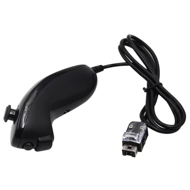 

Игровой контроллер для Nintendo Wii, джойстик с левой ручкой, изогнутый игровой контроллер Nunchuk для Nintendo Wii, геймпад Nunchuck Game