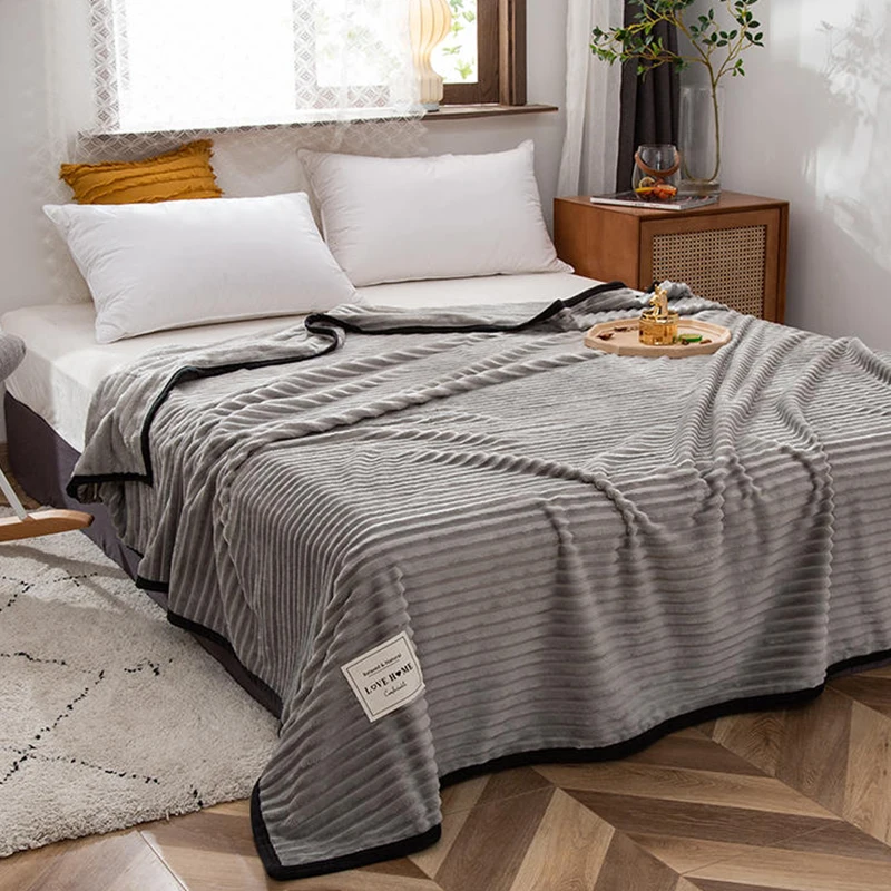 

Hot Sale Brand Factory Throw Coverlet For Sofa Solid Yellow Color Soft Warm Flannel Blanket On The Bed Blanket Throw Thickness