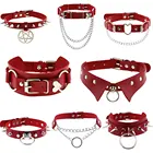 KMVEXO эмо чокер шипы воротник женское мужское кожаное ожерелье цепочка Ювелирные изделия на шею панк чокер эстетические аксессуары в готическом стиле