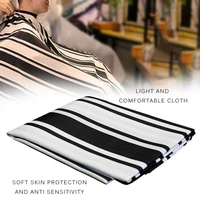 50 hot sale thread design haircut apron anti static adjustable buckle stripe breathable smooth comfortable haircut cloth