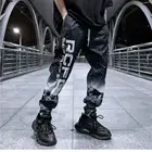 BANNAJI Мужские штаны с принтом в стиле хип-хоп, спортивные штаны для бега, уличная Мужская модная уличная одежда, шаровары, модные брюки