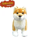 Кавайная плюшевая игрушка Сиба-ину, белая, черная, коричневая собака, мягкие набивные животные, плюшевые подушки для щенков Akita, детские игрушки, подарок на день рождения, 20 см