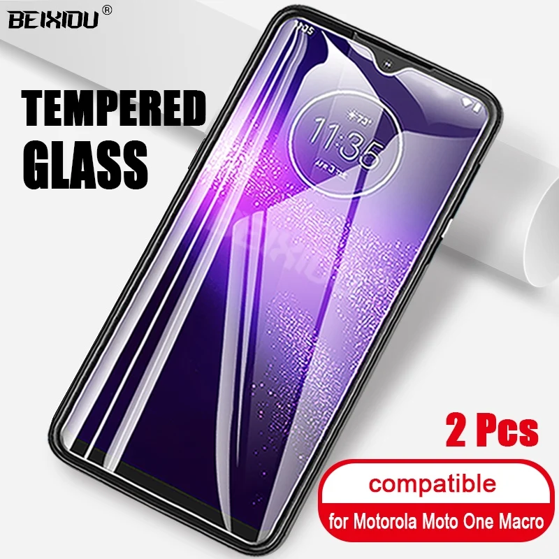 Закаленное стекло для Motorola One 2 шт. Защита экрана макросъемки закаленное Защитная