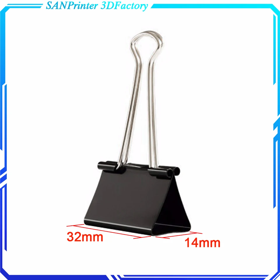 

Glass Bed Clip Fixed Lattice Glass Black 32mm Width For Diy Reprap Ender-3 Pro Cr20 Anet A8 3d Printer