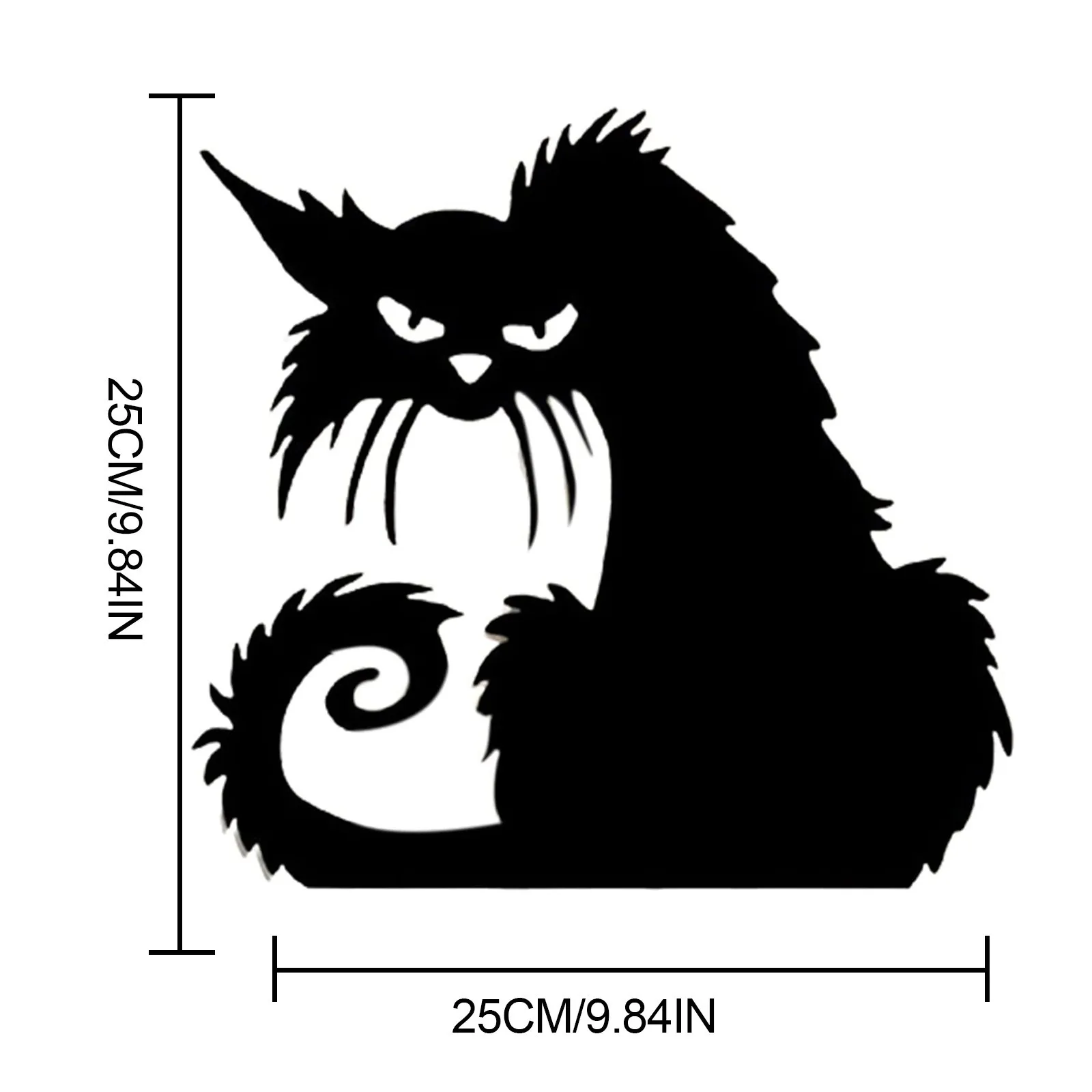 

Angry Cat Decoration Iron Silhouettes ,Wrought Iron Stakes Hollow Out Carved Yard Signs Metal Art Silhouettes Decor, Cat Decor