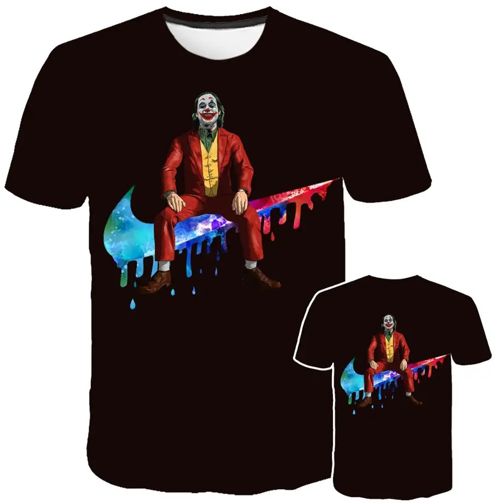 Joker 2019 Мужская футболка модная креативная летняя короткая повседневная с