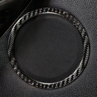 2pcs strong sticky eco friendly speaker trim cover ring self adhesive carbon fiber door panel trims for bmw g01 g02 x3 x4 series