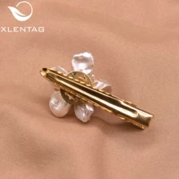 Xlentag Natural Flower Shape Baroque Pearl Hairpin Best Friend Wedding Engagement Gifts Popular Handmade Jewelry Gift GH0024B