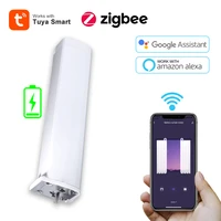 zigbee motorized curtain motor with battery tuya smart life remote voice control dc work with alexa google home automatic window