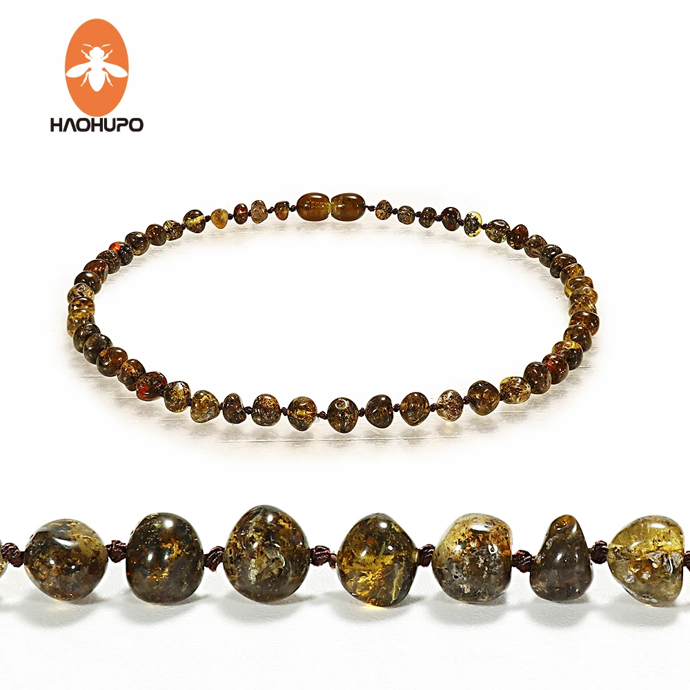 HAOHUPO натуральные янтарные бусы литуания для детей и взрослых Прорезывание Зубов