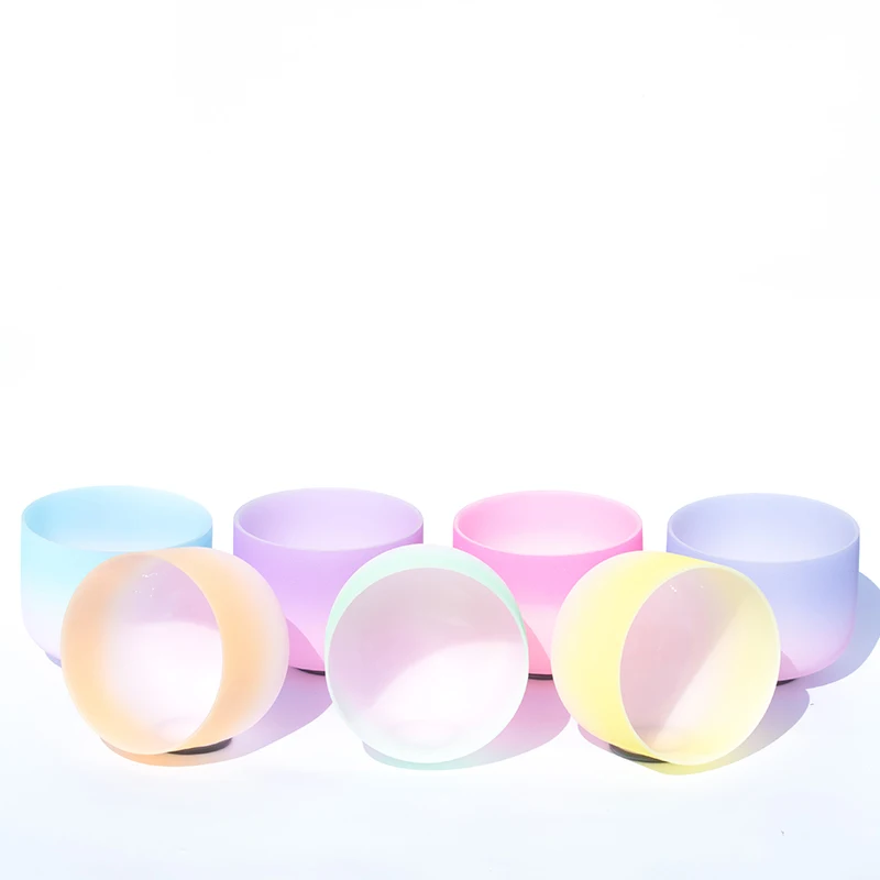 Чаша из матового кварцевого кристалла для медитации 10 дюймов розового цвета |