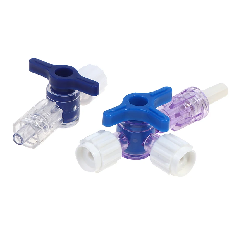 

1PC Plastic Two Way Three Way Stop Cock For Clinical Hospital Luer Lock Adapter Stopcock Flexiable T-Connector Extension Tube