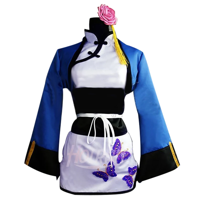 

Fantasy anime Black Butler cosplay costume Ran mao dress belt suit anime show Halloween party
