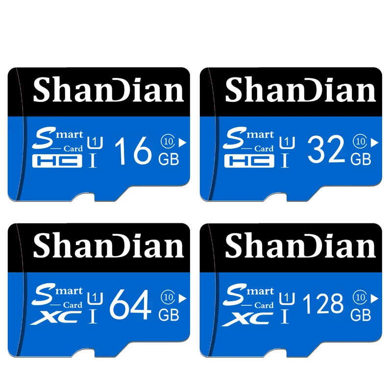 SHANDIAN карта памяти с реальной емкостью 8 ГБ 16 32 64 Гб 128 класс 10 Micro SD
