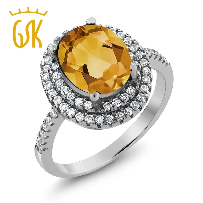 GemStoneKing ювелирные изделия с цитрином 3 30 карат Овальный Желтый цитрин большой
