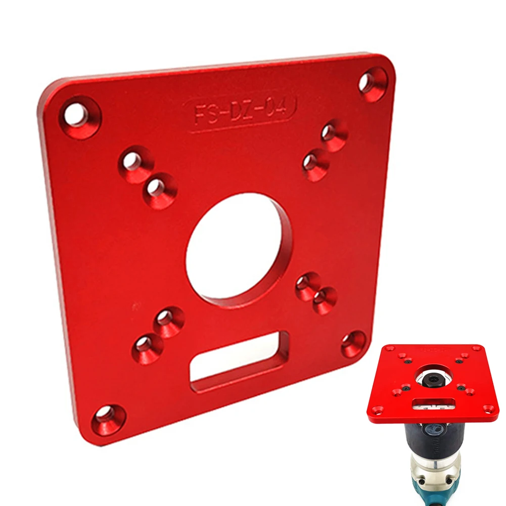 

Tool Router Table Insert Plate Woodworking Benches Accessories Trimmer Models Easy Apply Red Engraving Parts Aluminium Accurate