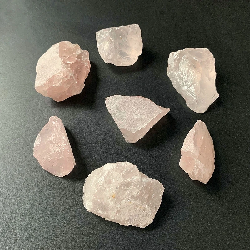 

Natural Rough Stones and Minerals Rose Quartz Rough Stone Raw Crystal Rocks Healing Fengshui Stone Decor 1pc