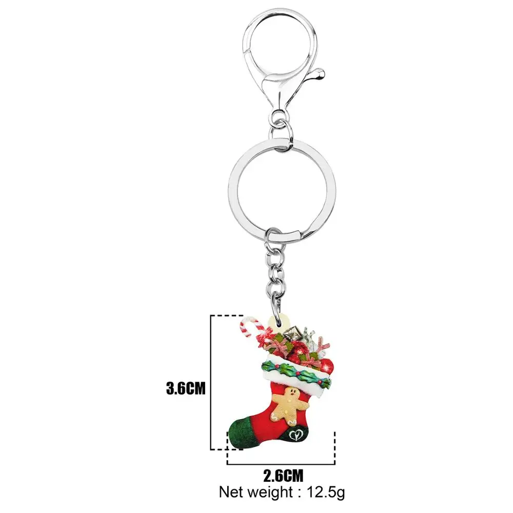 WEVENI акриловые рождественские подарочные коробки в виде носков цепочки для