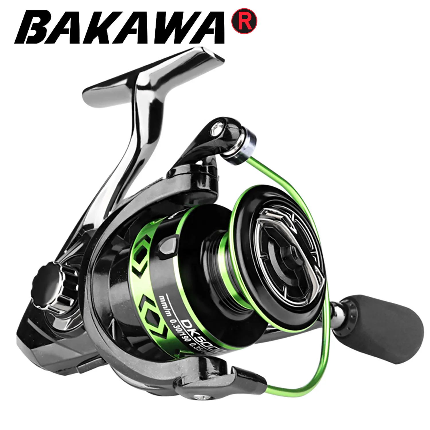 

PROXPE All-Metal Black Green Fishing Reel 5.2:1 Gear Freshwater And Sea Dual Use 13KG Power Spinning Wheel Durable Carp Pesca