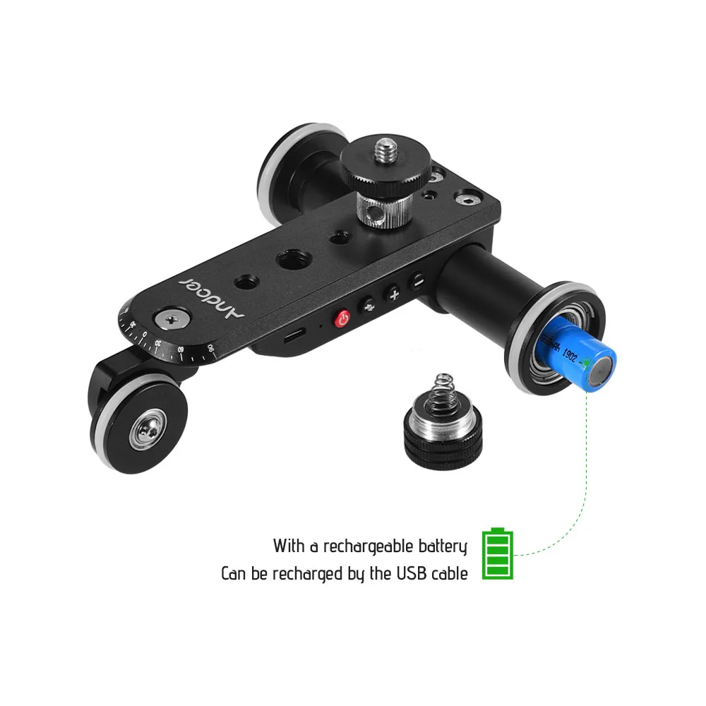 Andoer PPL-06S Pro Auto Dolly Motorized Video Slider Skater Remote Control With Phone Holder for Canon Nikon Sony DSLR Camera |