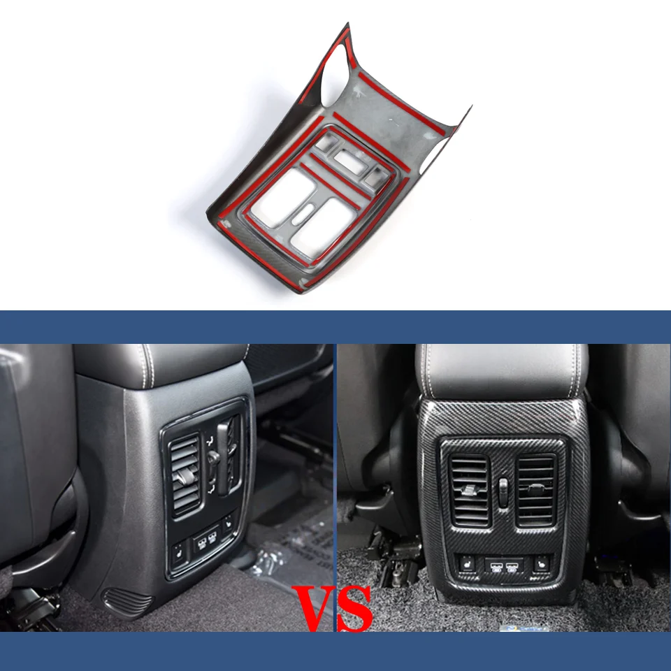 Отделка для автомобильного заднего вентиляционного отверстия из углеродного