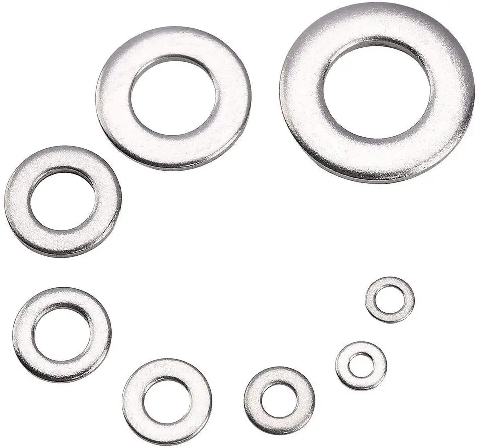 360/180pcs Stainless Steel Sealing Solid Gasket Washer M2 M2.5 M3 M4 M5 M6 M8 M10 Sump Plug Oil For General Repair Seal Ring Set