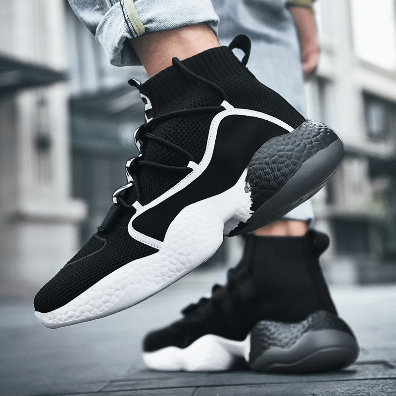 

Nine Hours Fashion Gentlemen Running Sneakers Mesh Breathing Male Sports Shoes Outdoor Walking Jogging Shoes Big Size 35-50