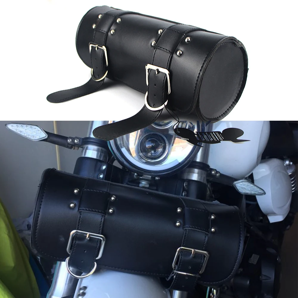 Сумка седельная кожаная для мотоцикла чемодан из искусственной кожи сумка